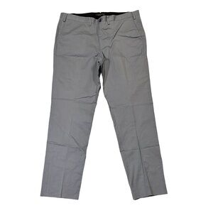Cifonelli mens 38x31 gray solid flat front chino pants EUC